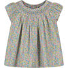 Frannie Ditsy Floral Smocked Blouse, Multicolors - Blouses - 1 - thumbnail