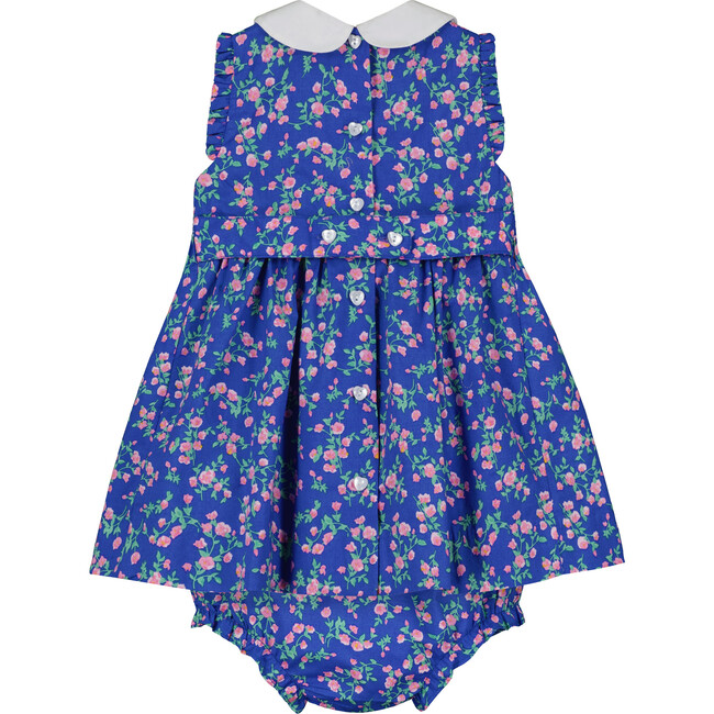 Jemmie Floral Smocked Dress, Blue - Dresses - 5