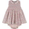 Dora Floral Smocked Dress, Pink - Dresses - 1 - thumbnail