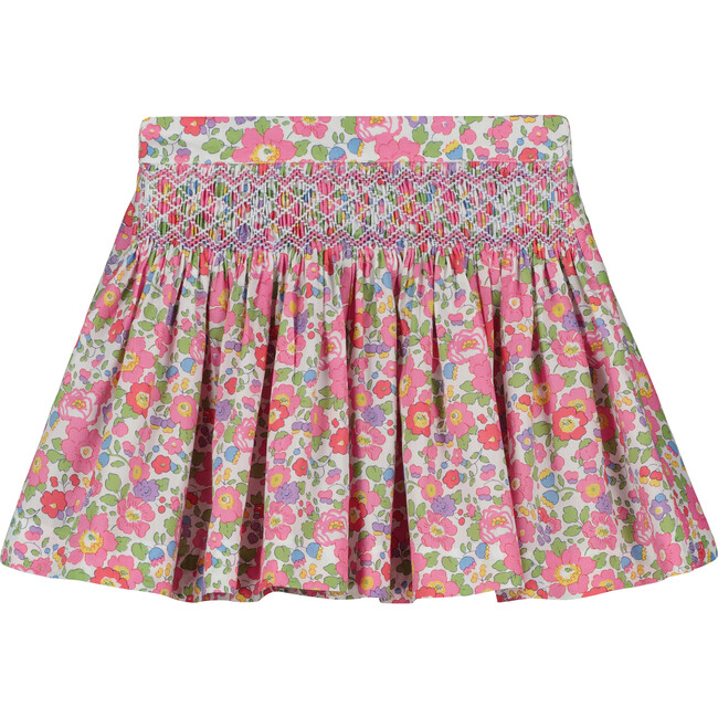 Ellamae Smoocked Ditsy Floral Skirt, Pink