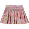 Ellamae Smoocked Ditsy Floral Skirt, Pink - Skirts - 1 - thumbnail