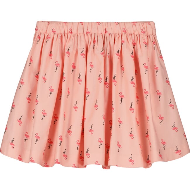 Florida Flamingo Print Skirt, Peach - Skirts - 3