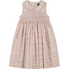 Diana Floral Smocked Dress, Pink - Dresses - 1 - thumbnail