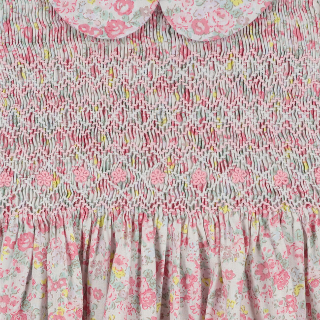 Dora Floral Smocked Dress, Pink - Dresses - 3