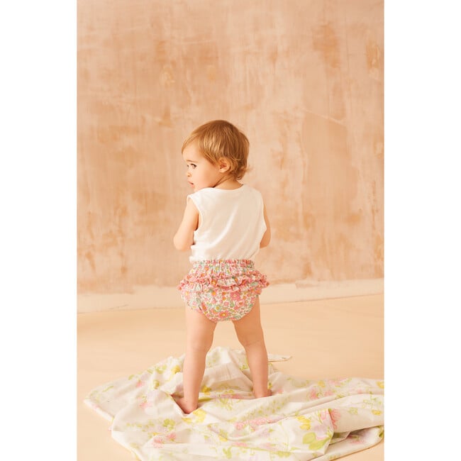 Helga Floral Smocked Bloomer, Pink - Bloomers - 3