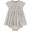 Charlie Floral Smocked Dress, White - Dresses - 1 - thumbnail