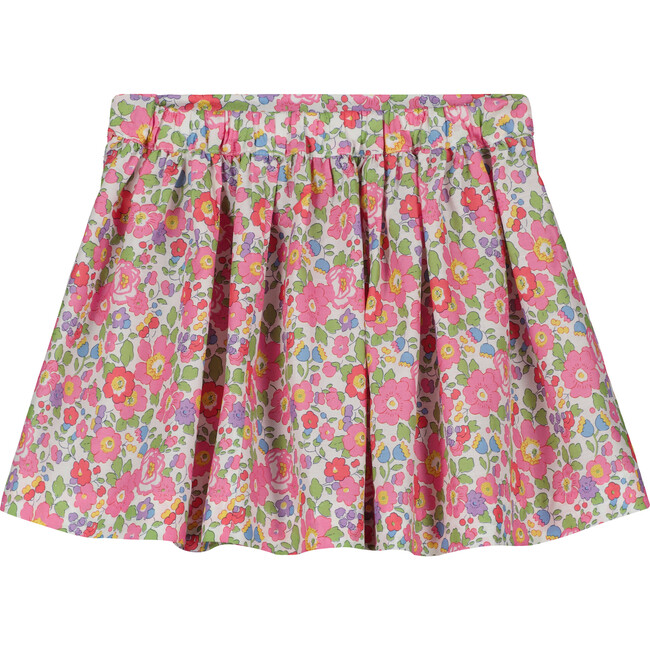 Ellamae Smoocked Ditsy Floral Skirt, Pink - Skirts - 4