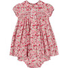 Miley Floral Smocked Dress, Pink - Dresses - 1 - thumbnail