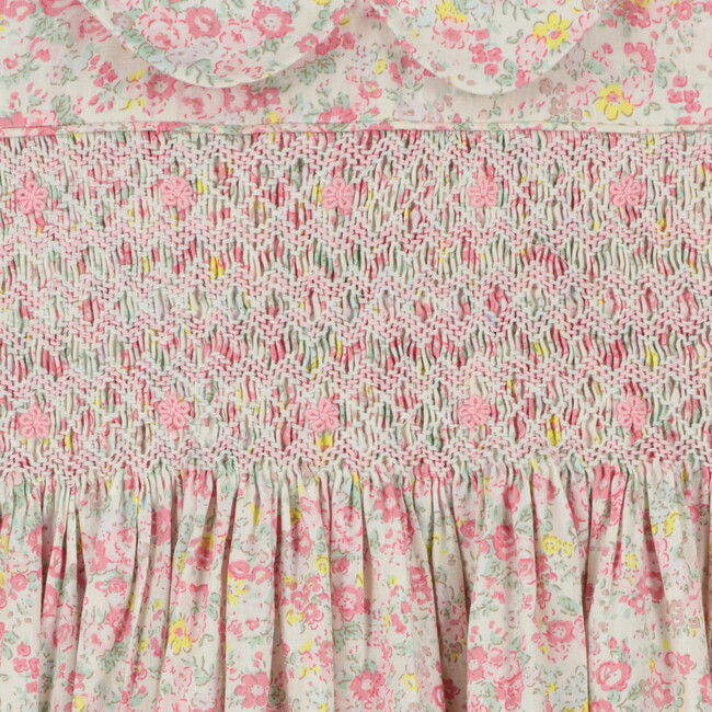 Diana Floral Smocked Dress, Pink - Dresses - 3
