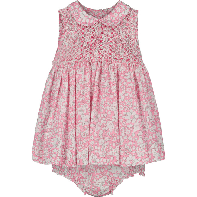 Antonia Floral Smocked Dress, Pink - Dresses - 1