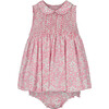 Antonia Floral Smocked Dress, Pink - Dresses - 1 - thumbnail