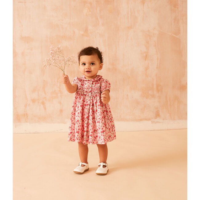 Miley Floral Smocked Dress, Pink - Dresses - 2