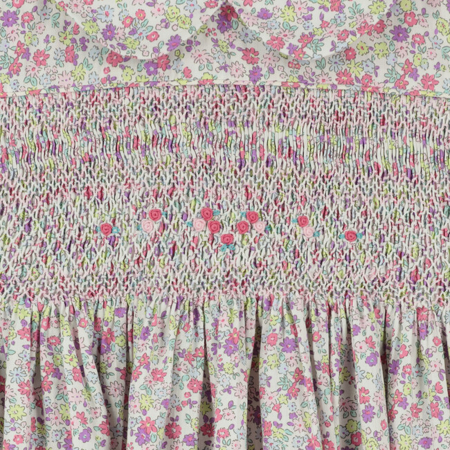 Celia Ditsy Floral Smocked Dress, Multicolors - Dresses - 4