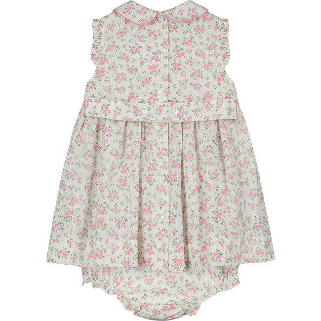 Aveline Floral Smocked Dress, White - Dresses - 3