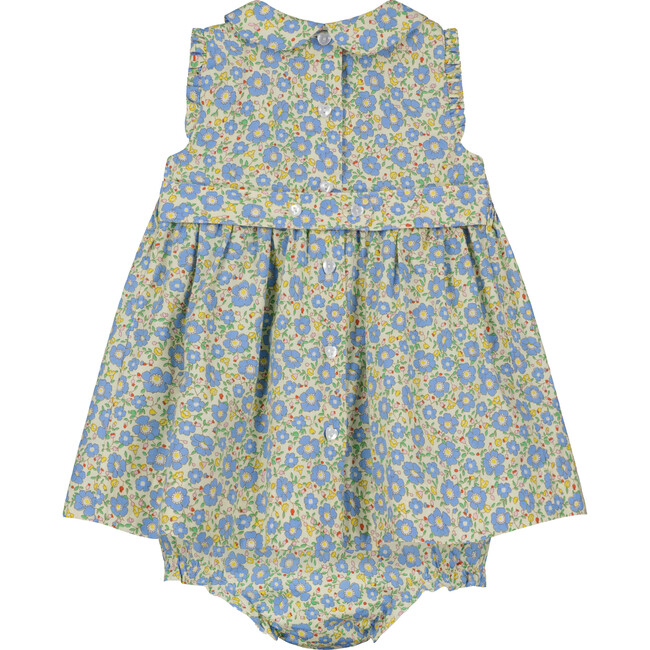 Yalda Floral Smocked Dress, Green - Dresses - 4