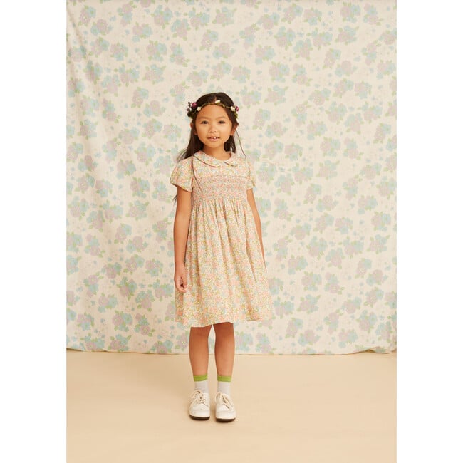 Aubrielle Floral Smocked Dress, Multicolors - Dresses - 2