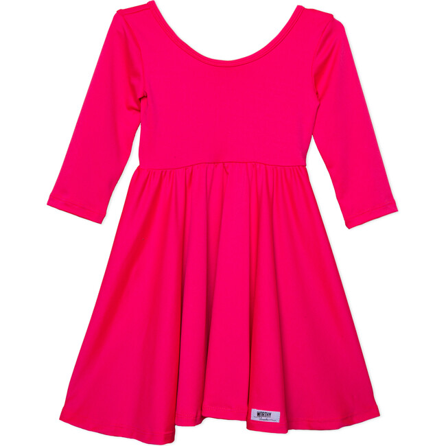 Twirly Dress, Neon Pink - Dresses - 1