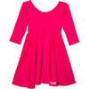 Twirly Dress, Neon Pink - Dresses - 1 - thumbnail