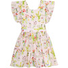 Vintage Inspired Dress, Pink Plants - Dresses - 1 - thumbnail
