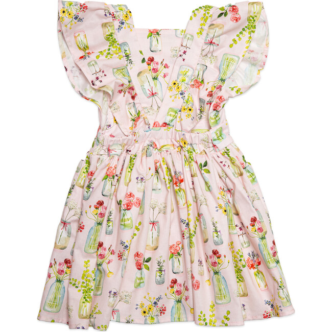Vintage Inspired Dress, Pink Plants - Dresses - 4