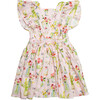 Vintage Inspired Dress, Pink Plants - Dresses - 4 - thumbnail
