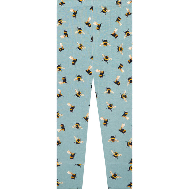 Spring Bee Short Sleeve Basic Pajama, Pastel Green - Pajamas - 2