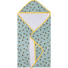 Spring Bee Hooded Towel, Pastel Green - Towels - 1 - thumbnail