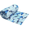 Sharks Beach Towel, Medium Blue - Towels - 2 - thumbnail