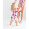 Watercolor Butterfly One-Piece Basic Ruffled Cap Sleeve Swimsuit, Open Pink - One Pieces - 4