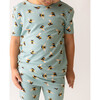 Spring Bee Short Sleeve Basic Pajama, Pastel Green - Pajamas - 4 - thumbnail