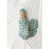 Spring Bee Swaddle And Beanie Set, Pastel Green - Swaddles - 3
