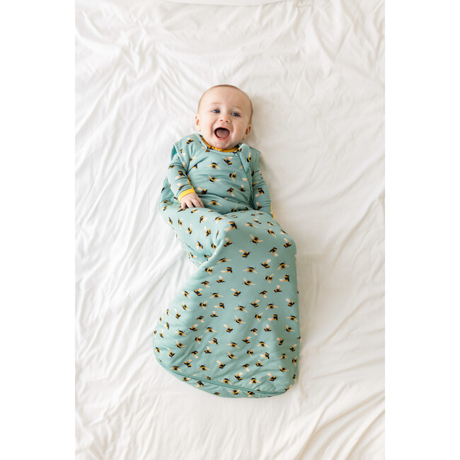 Spring Bee Swaddle And Beanie Set, Pastel Green - Swaddles - 4