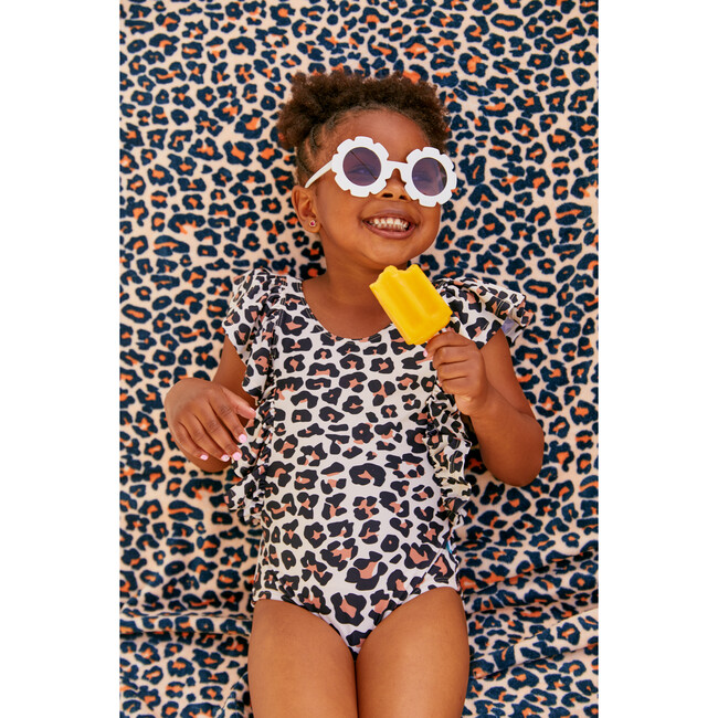 Lana Leopard Beach Towel, Light Beige - Towels - 3