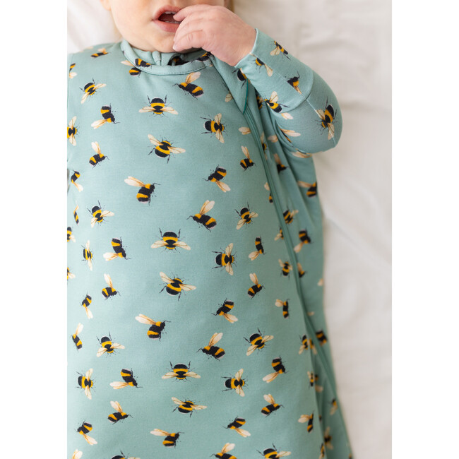 Spring Bee Swaddle And Beanie Set, Pastel Green - Swaddles - 6