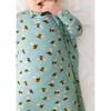 Spring Bee Swaddle And Beanie Set, Pastel Green - Swaddles - 6 - thumbnail