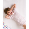 The Organic Short Sleeve Pajama Set, Nectarine Stripe - Pajamas - 2 - thumbnail