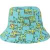 Reversible Adventurer Hat, Giraffe/Turquoise - Hats - 1 - thumbnail
