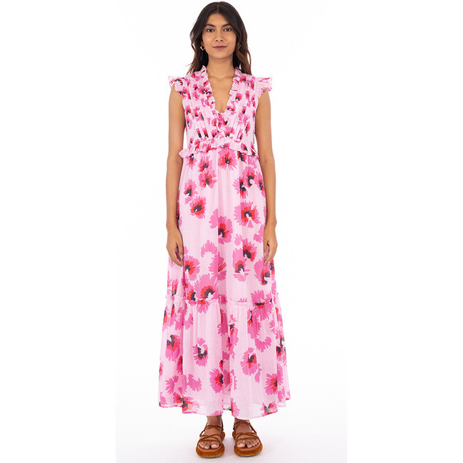 Women's Constance Floral Mix Sleeveless Dress, Pink - Dresses - 1