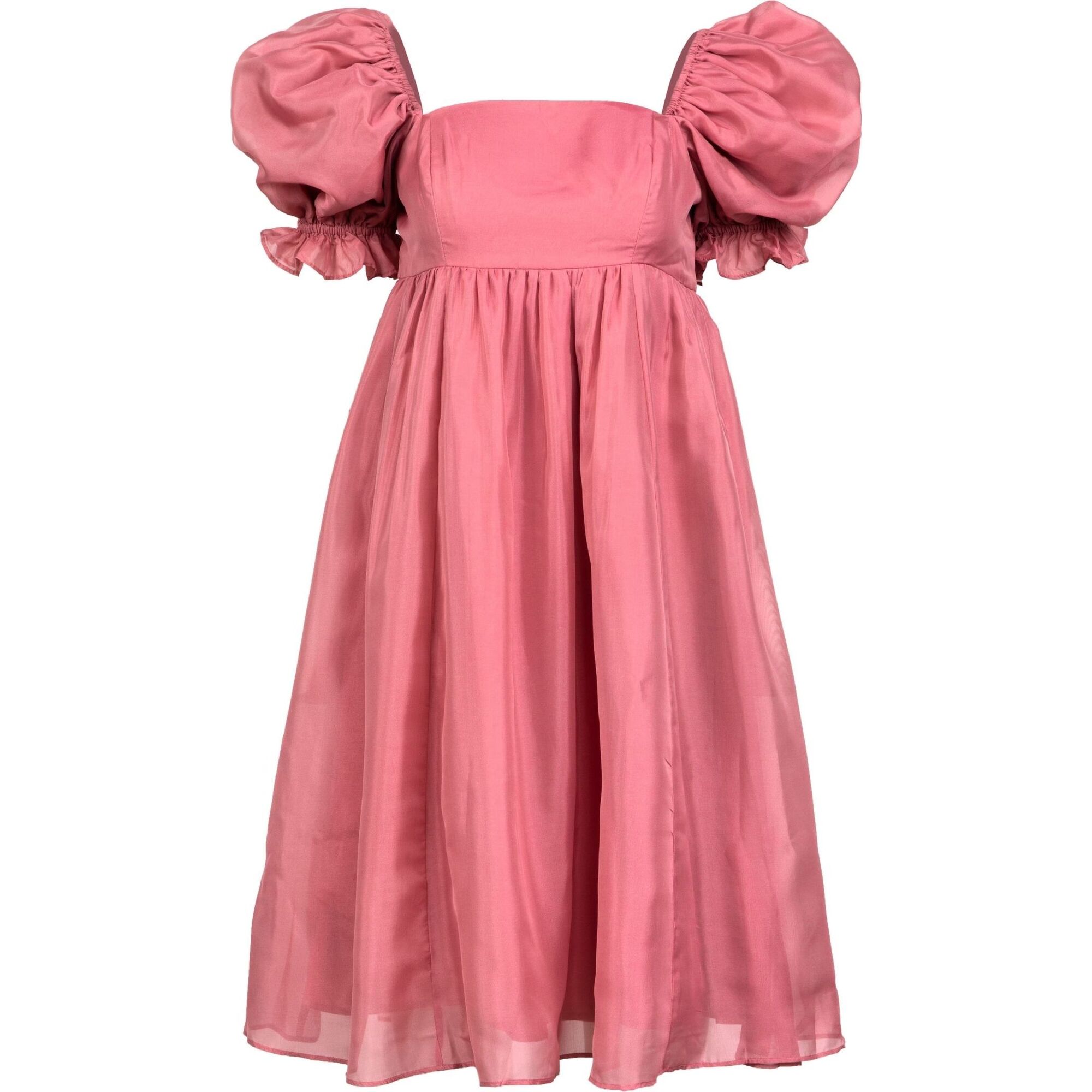 knee length dresses for ladies Long Sleeve Midi Ombre Gathered Panel Lyrical Dress