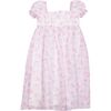 Puff Sleeve Floral Print Midi Dress, Pink Floral - Dresses - 1 - thumbnail