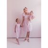 Puff Sleeve Floral Print Smocked Romper, Pink Floral - Rompers - 3