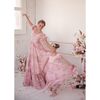 Violette Puff Sleeve Print Maxi Dress, Pink - Dresses - 2 - thumbnail