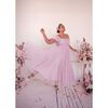 Women's Promenade Puff Sleeve Floral Print Maxi Dress, Pink And White - Dresses - 2