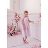 Puff Sleeve Floral Print Midi Dress, Pink Floral - Dresses - 2