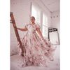 Women's Violette Puff Sleeve Floral Print Maxi Dress, Cream - Dresses - 2