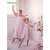 Promenade Puff Sleeve Floral Print Midi Dress, Pink And White - Dresses - 2 - thumbnail