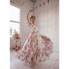 Women's Violette Puff Sleeve Floral Print Maxi Dress, Cream - Dresses - 3