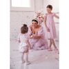 Promenade Puff Sleeve Floral Print Smocked Romper, Pink And White - Rompers - 3