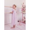 Puff Sleeve Floral Print Midi Dress, Pink Floral - Dresses - 4