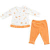 Playmate Print Ruffle Outfit, White - Mixed Apparel Set - 1 - thumbnail